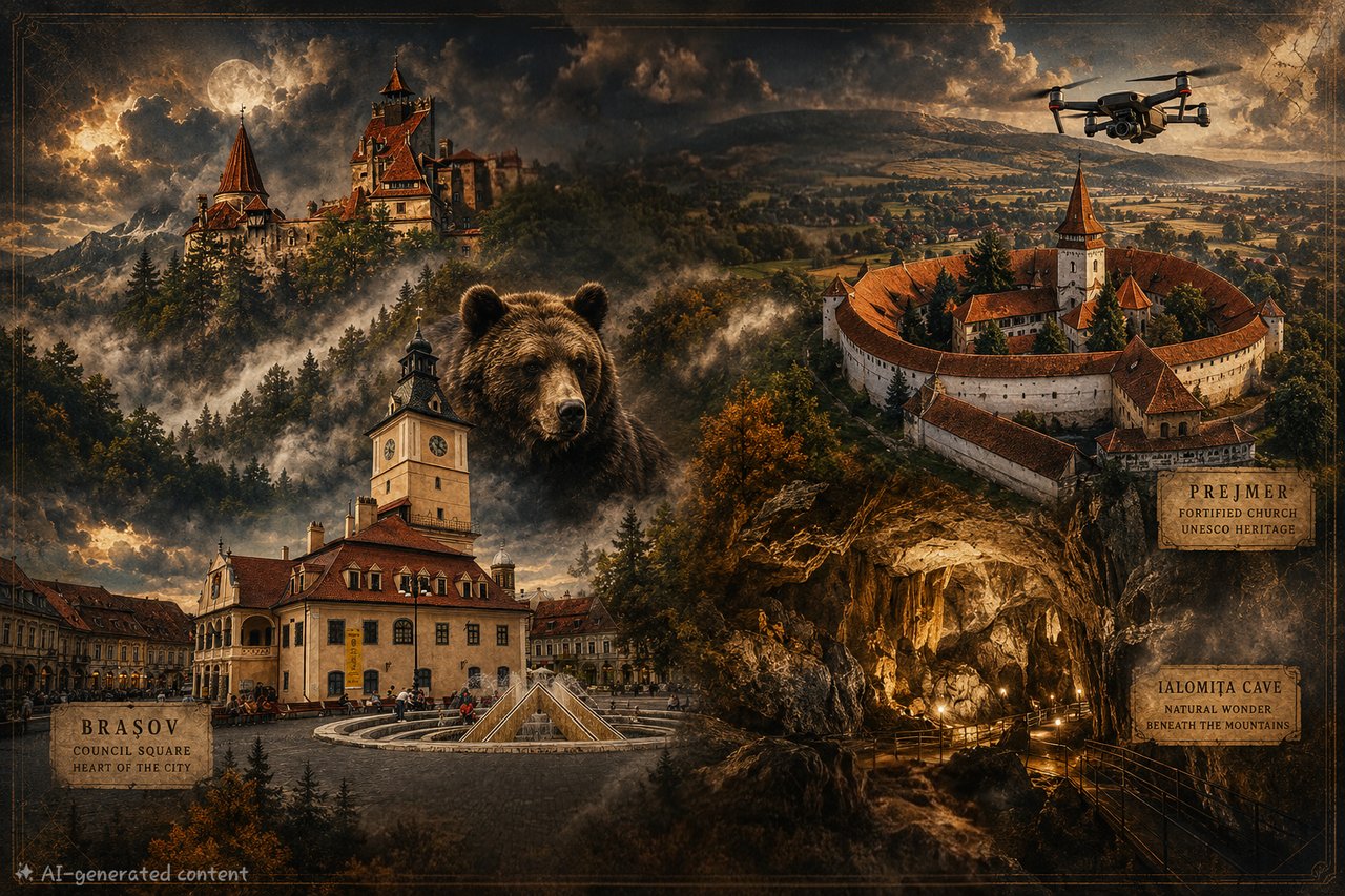 Blended Intensive Programme on drones in environmental sciences, Romania — Brașov, Prejmer fortified church and Ialomița Cave
